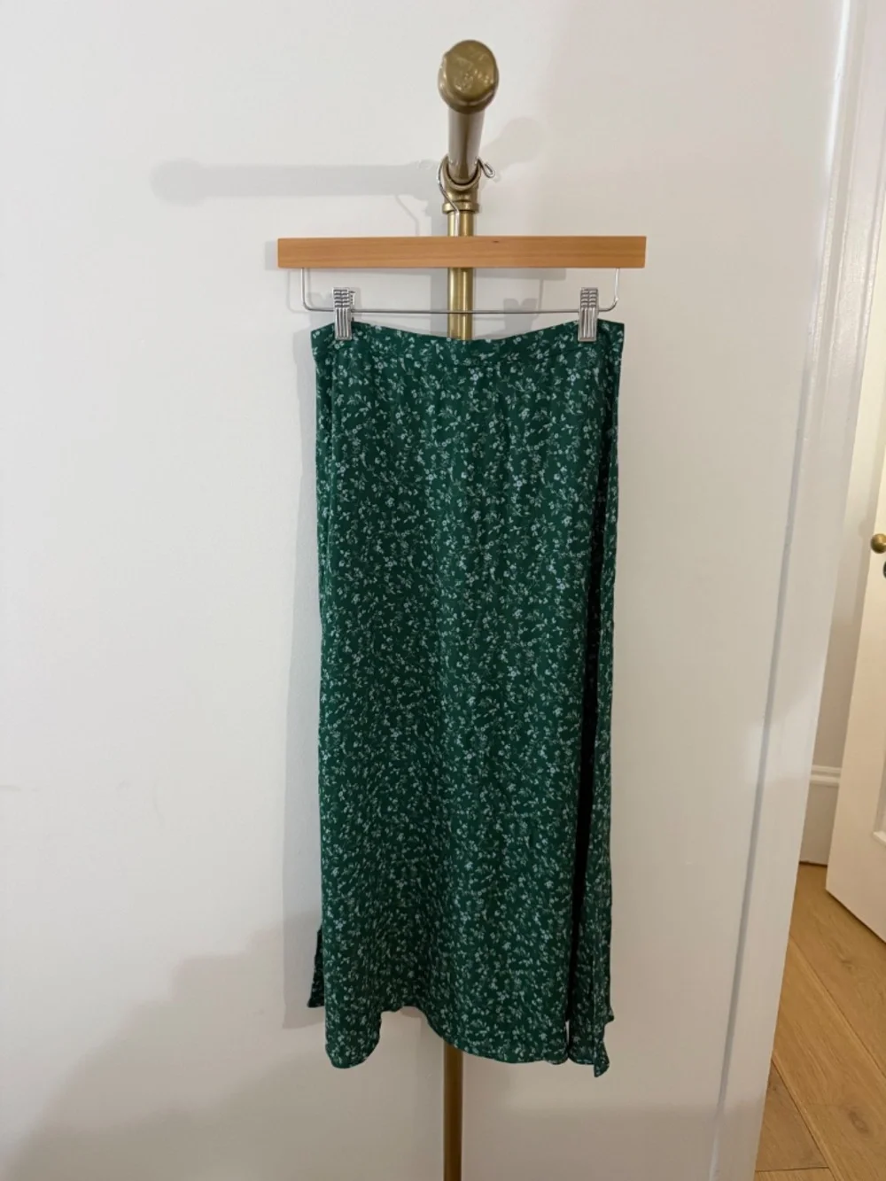 reformation floral midi skirt